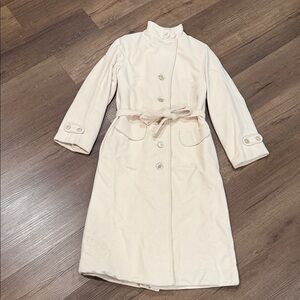 Vintage Kashmiracle  Cream Belted Women's Coat
